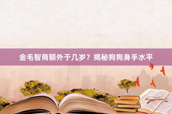 金毛智商额外于几岁？揭秘狗狗身手水平